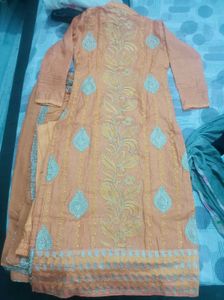 Suit With Pent Plazo Dupatta