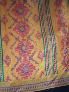 1 Silk Saree ; Colour: YELLOW printed
