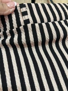 Striped Pencil Skirt (Beige And Black)