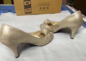 Metallic Silver Copper Heels