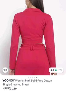 Pink Blazer Dress