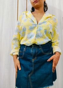 Beautiful Yellow Flowery Shirt🌷SALE🌷