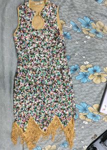 Sequin Fringe Party Dress
