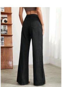 Wide Leg Black Jeans