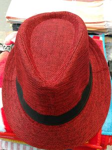 Maroon Fedora with Black Band