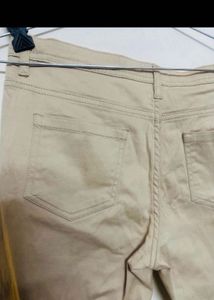 Beige Casual Pants