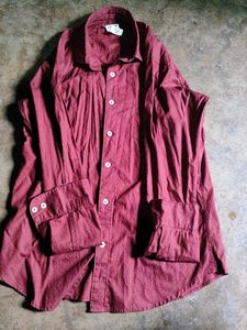 Maroon Button-Down Shirt