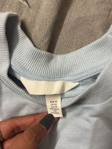 Light blue simple crop top