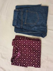 Jean And Kurti Set