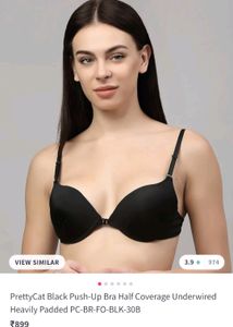Black Pushup Bra- Front Closure