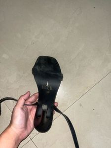 ELLE Black Heeled Sandals