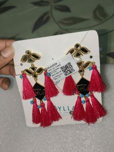 Voylla Long Tassel Earrings Truck Art Halcut