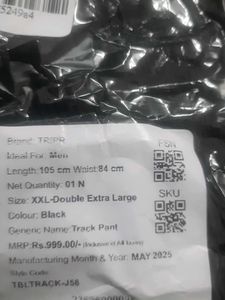 TRIPR Black Track Pant