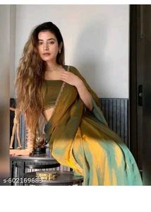 Elegant Green &amp; Gold Saree