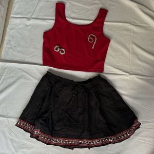 Black Embellished Skirt