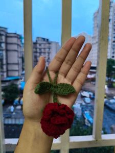 Crochet Rose Bag Charm