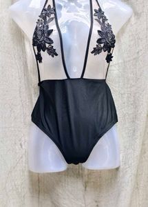 Black Floral BODYSUIT