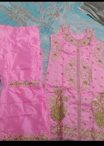 Only Pink Colour Available Kurti Set