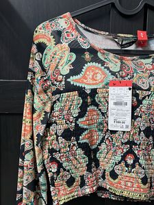 Patterned Crop Top