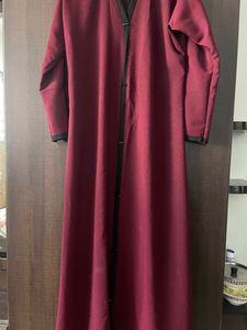 Red And black abaya