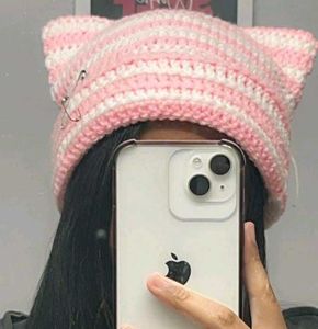 ⋆˚࿔⦮ ⦯Crochet Cat Ear Beanie⦮ ⦯⋆˚࿔