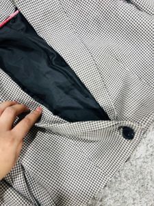 Comfortable And Soft Houndstooth Cropped Blazer