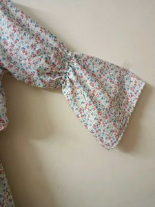 Floral Print Ruffle Dress