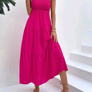 Pink Tiered Maxi Dress
