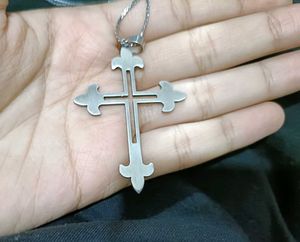 Silver Cross Pendant Necklace