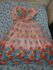 Heavy Net Midi Gown