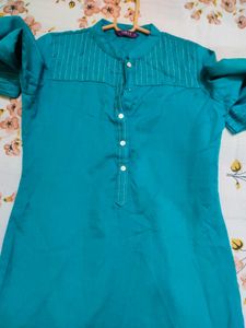 Dark Sea Green Straight Fit Kurta