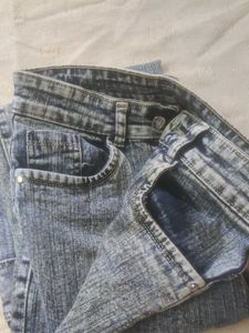 girl&#39;s Denim Cargo Jeans