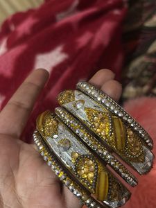 Elegant Gold &amp; Silver Bangle Set