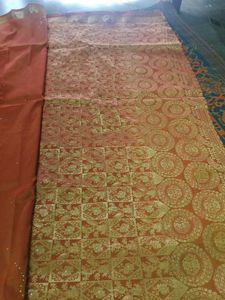 Elegant Orange Silk Saree