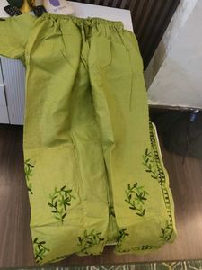 Embroidered Green Kurta