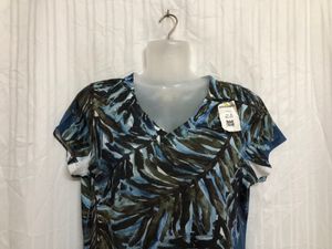 Coldwater Creek Blue Printed Top