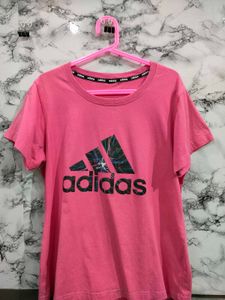 Adidas Pink Graphic Tee