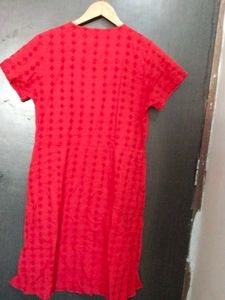 Red Button-Down Dress