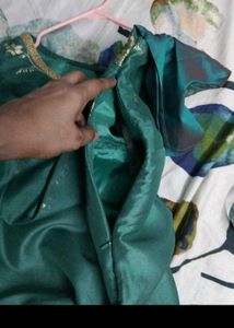 Indya Silk Gown Xl Size Side Zip Open