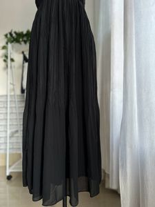 Black Long Bleated Dress