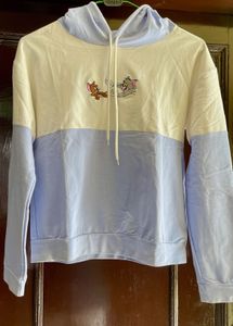 White And Lavender Colour Hoodie
