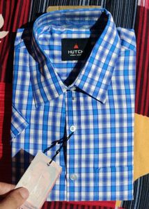 Blue Checked Casual Shirt