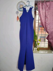 Ajio Blue Maxi Party Dress