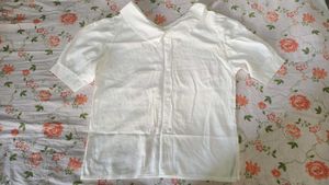 Elegant White Collared Top