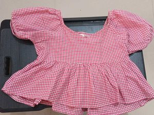 Peplum Top , A Little Deep Neck ,