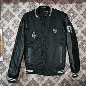 Stylish Black Varsity Jacket(L-size)