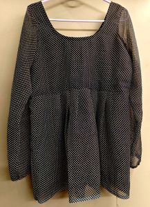 Navy Blue Georgette Aline Kurti