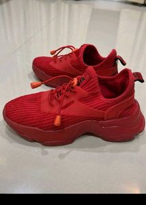 Red Steve Madden Knit Sneakers