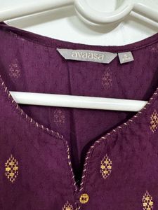 Elegant Purple Printed Kurti
