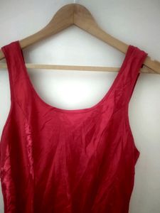 Red Satin Mini Dress